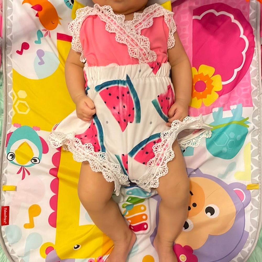 Serena Watermelon Romper Sz 6-12 Months / 70